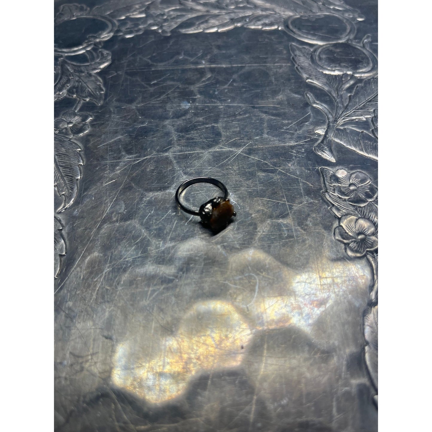 C2 Silver with brown Jewel Size 2