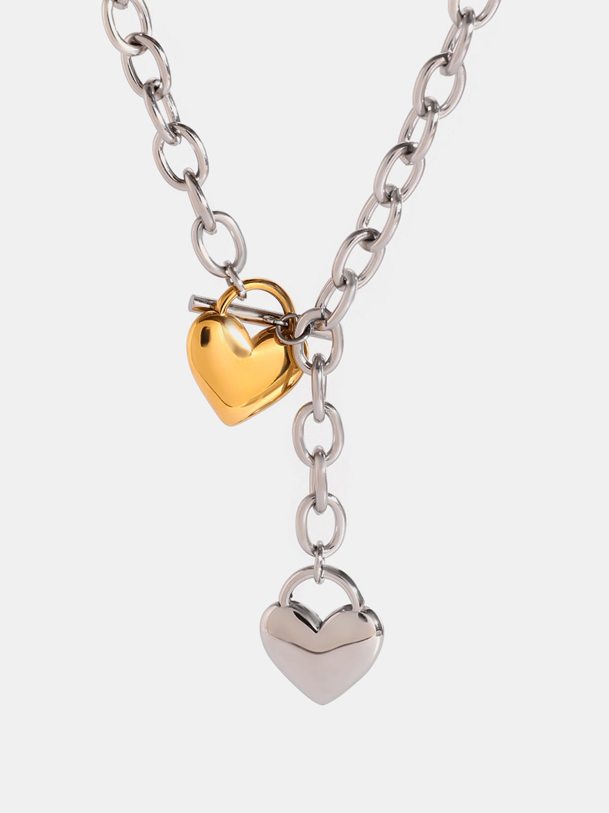 She's a Heart Breaker Steel Necklace