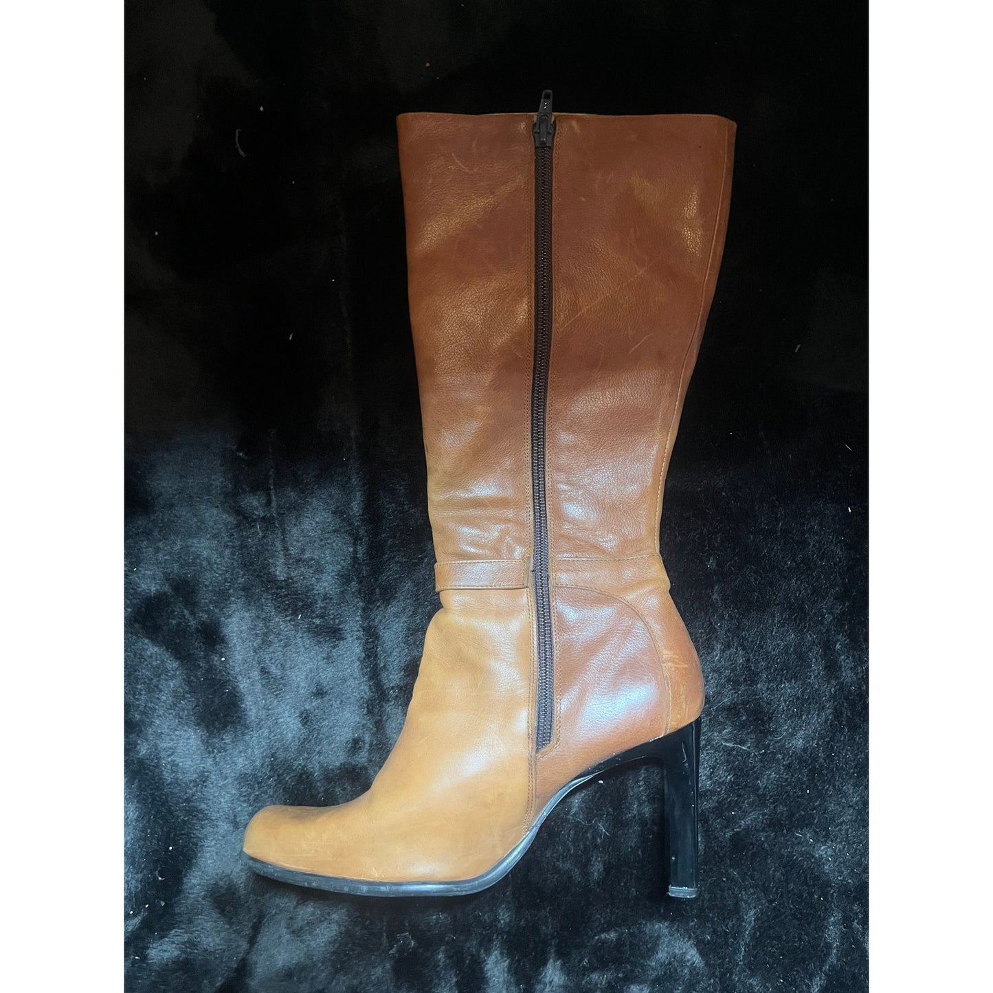 Brown stitched Long Boots Size 9