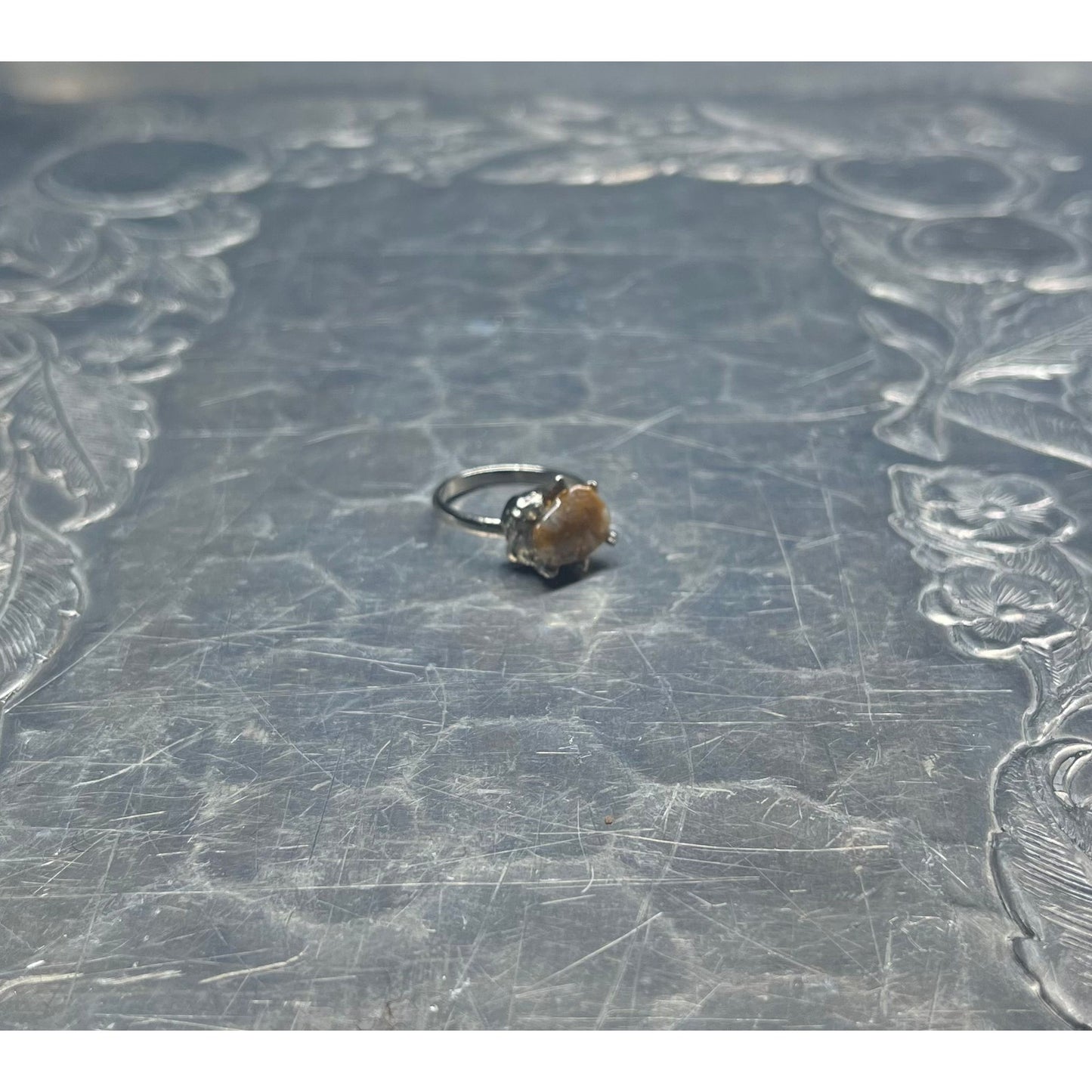C2 Silver with brown Jewel Size 2