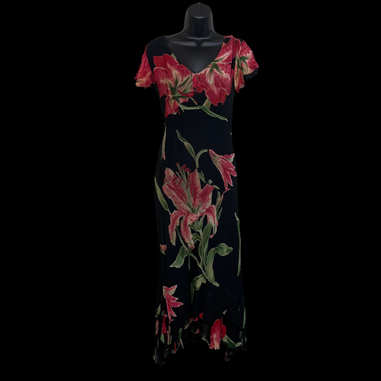 Lola P Floral Spanish Style Formal Dress