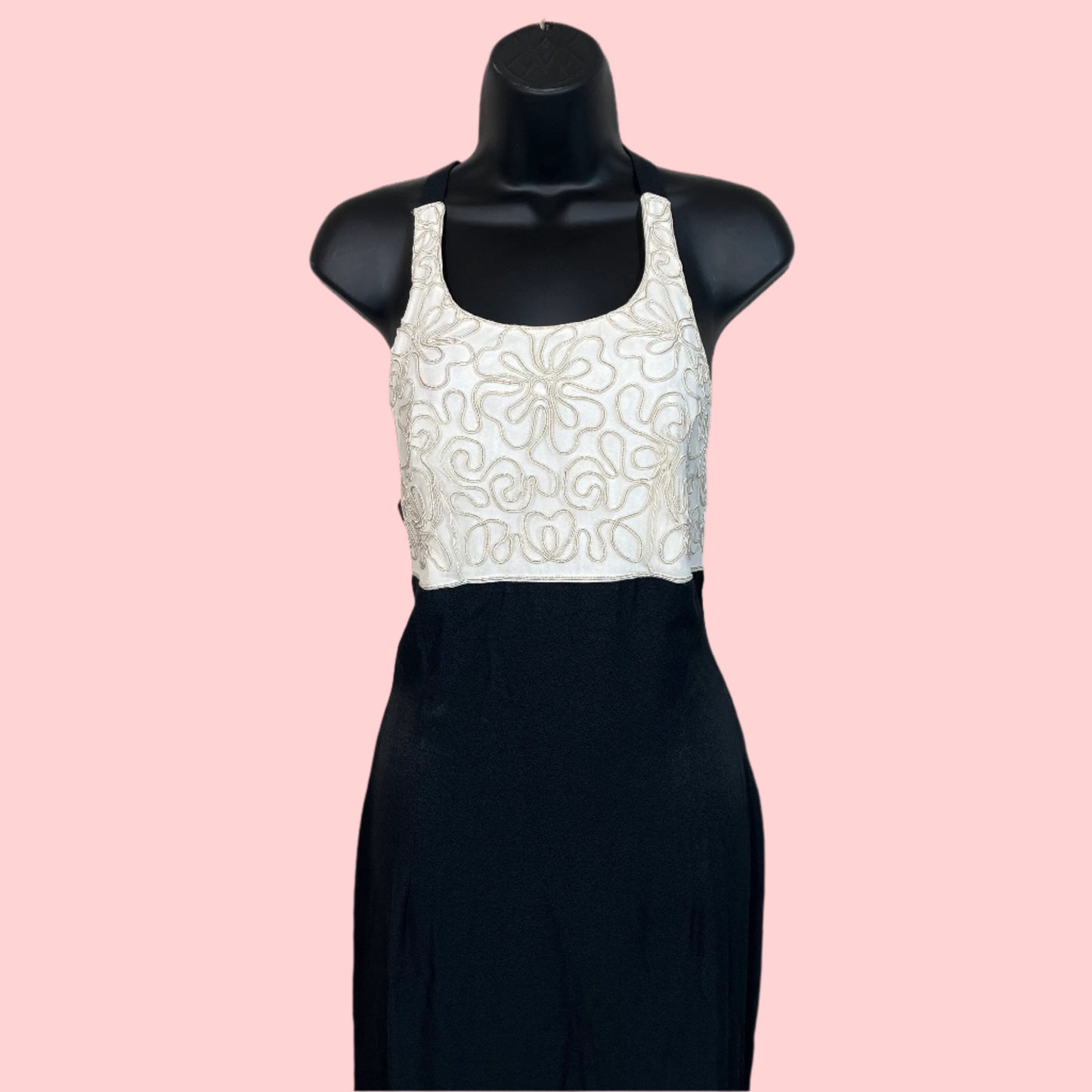 Vintage/Y2K Foral Black Flower Dress