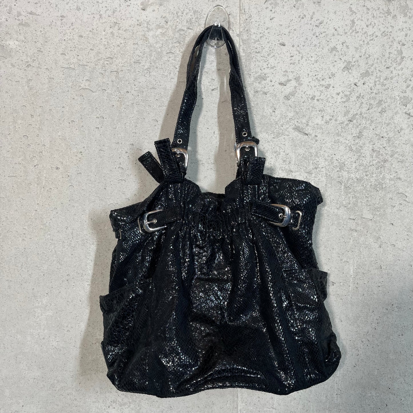 Kenneth Cole Black Bucket Bag Purse