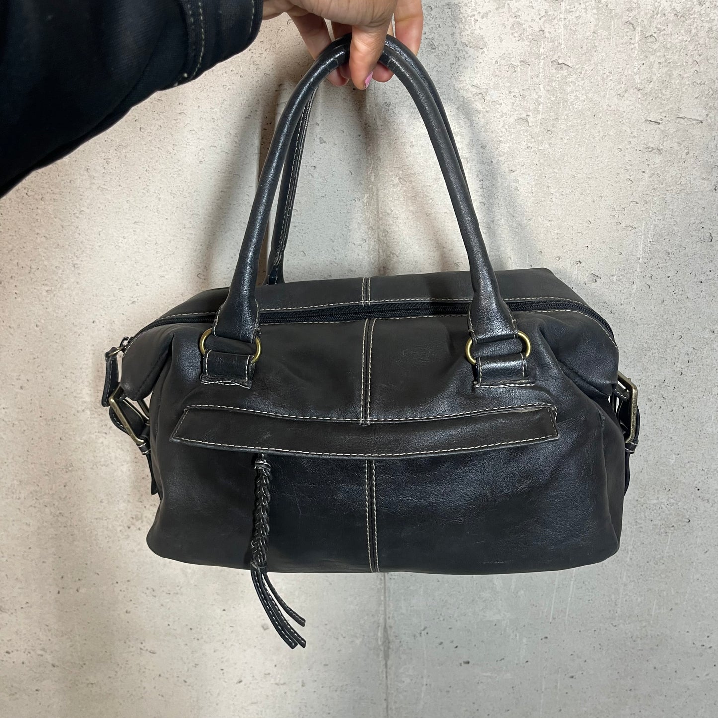 Y2K Off Black Leather Purse
