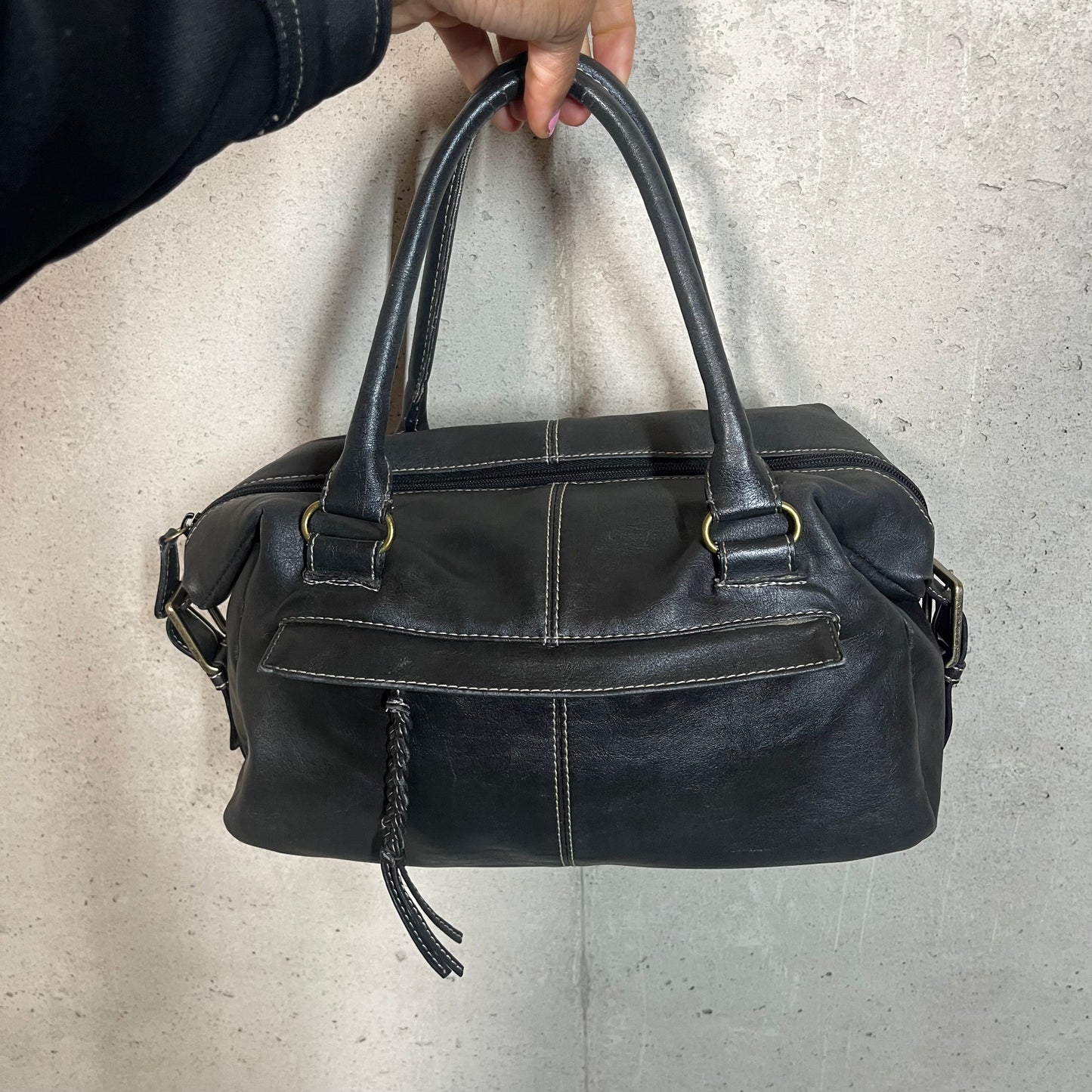 Y2K Off Black Leather Purse