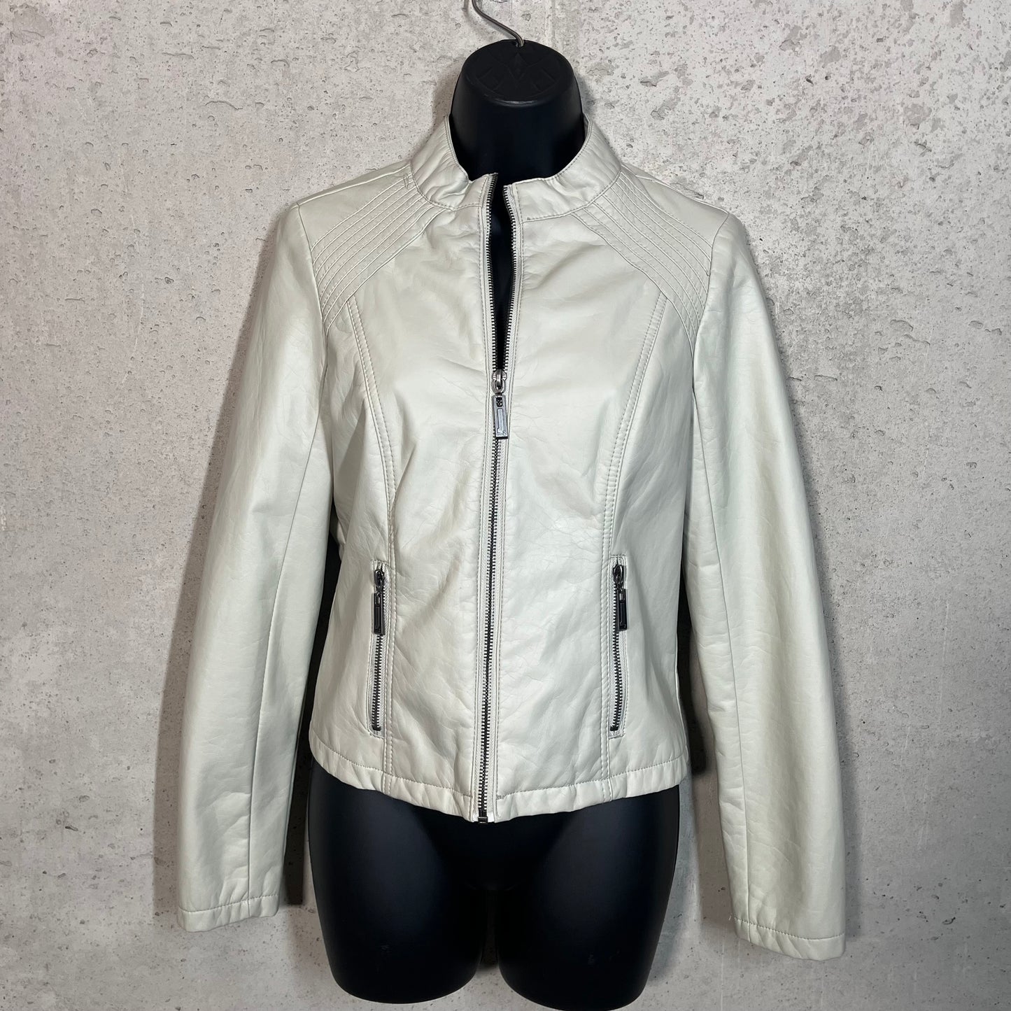 Leather Y2K Motor Cropped Jacket