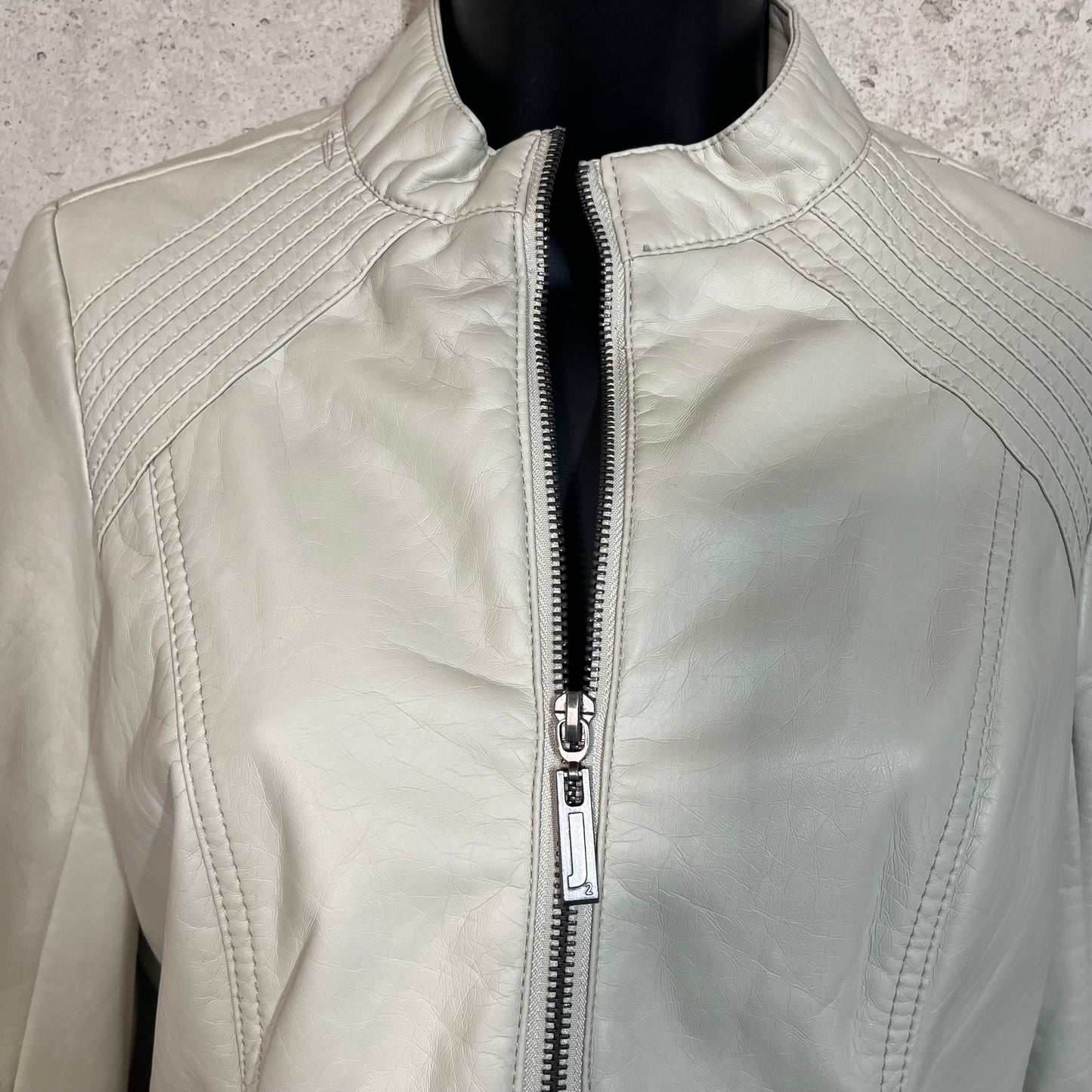 Leather Y2K Motor Cropped Jacket