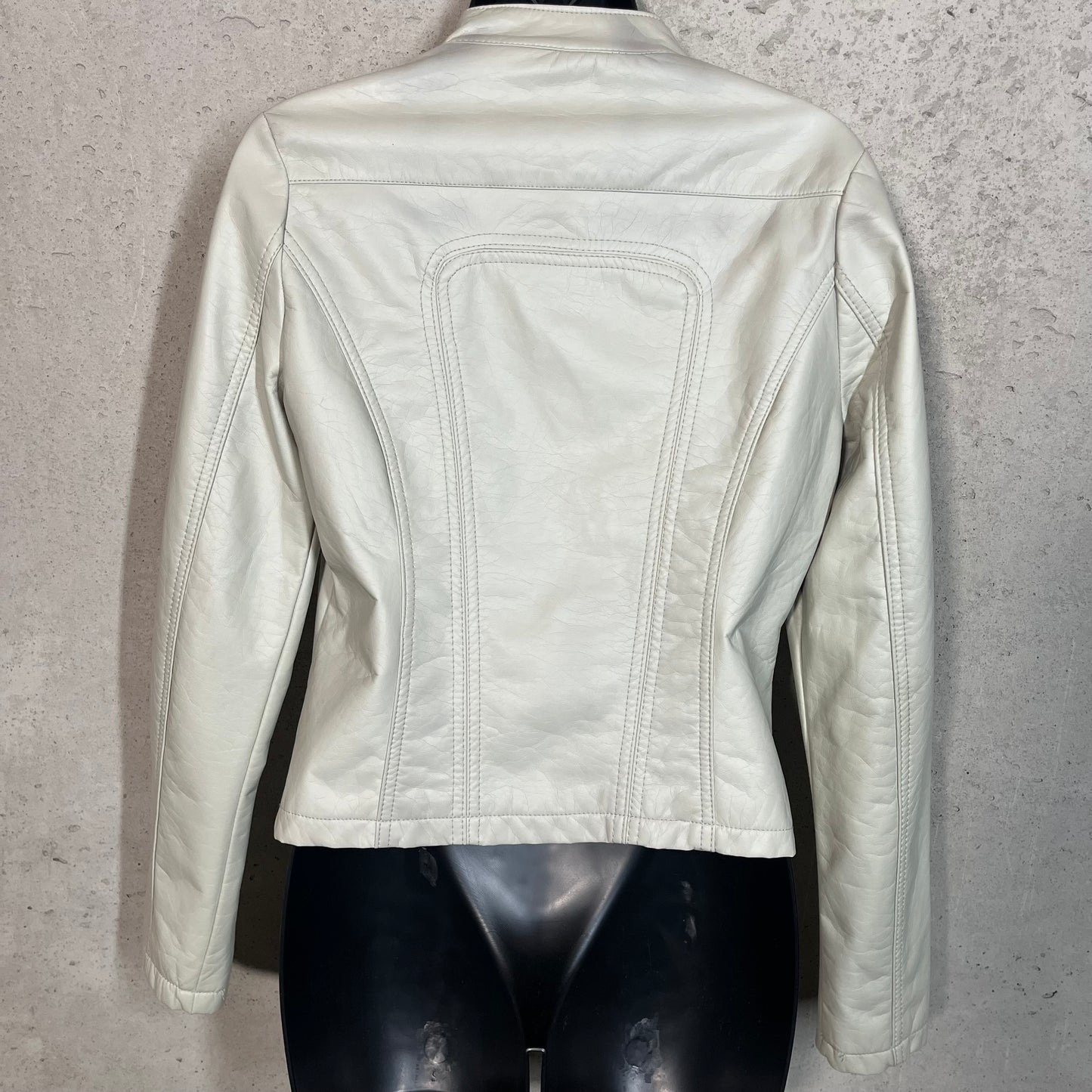 Leather Y2K Motor Cropped Jacket