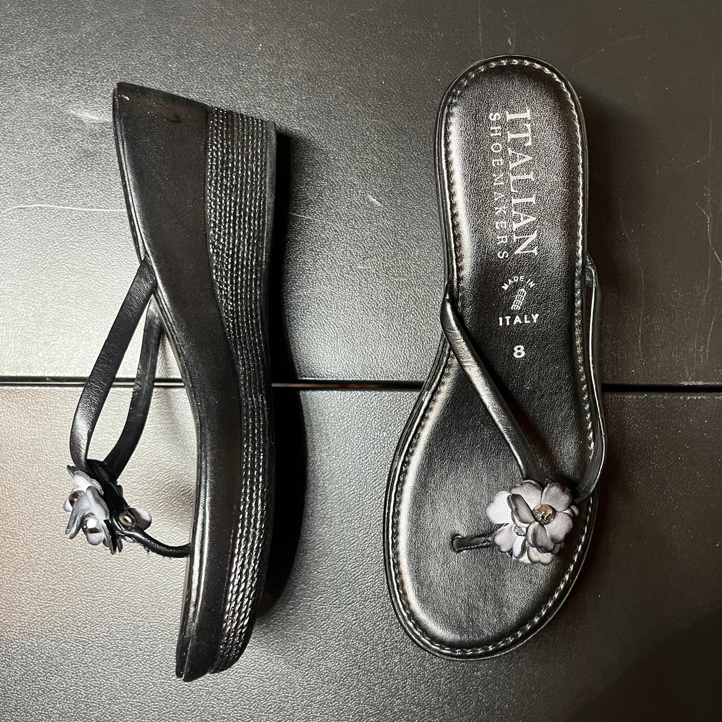Black Y2K sandals Made in Italy
