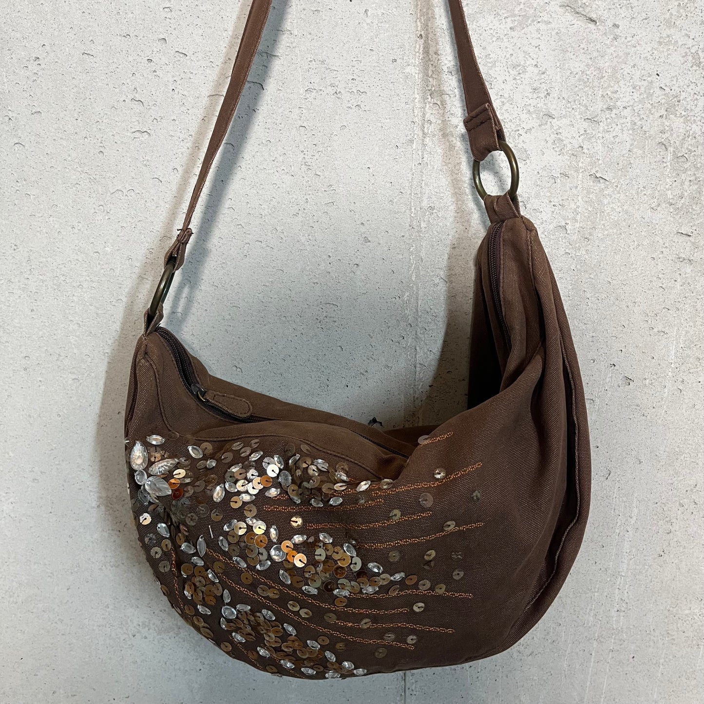 Y2K Brown Sparkle Purse