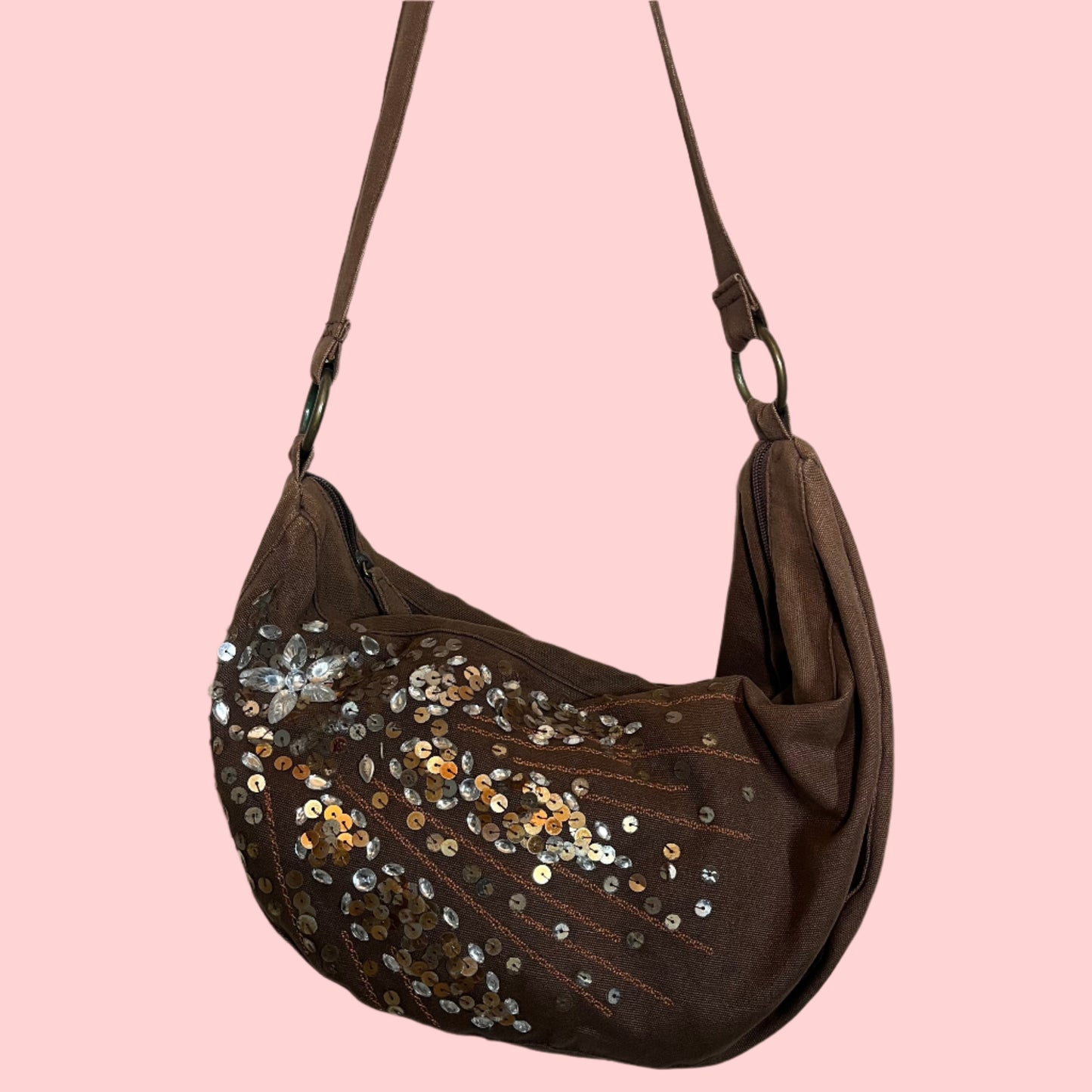 Y2K Brown Sparkle Purse