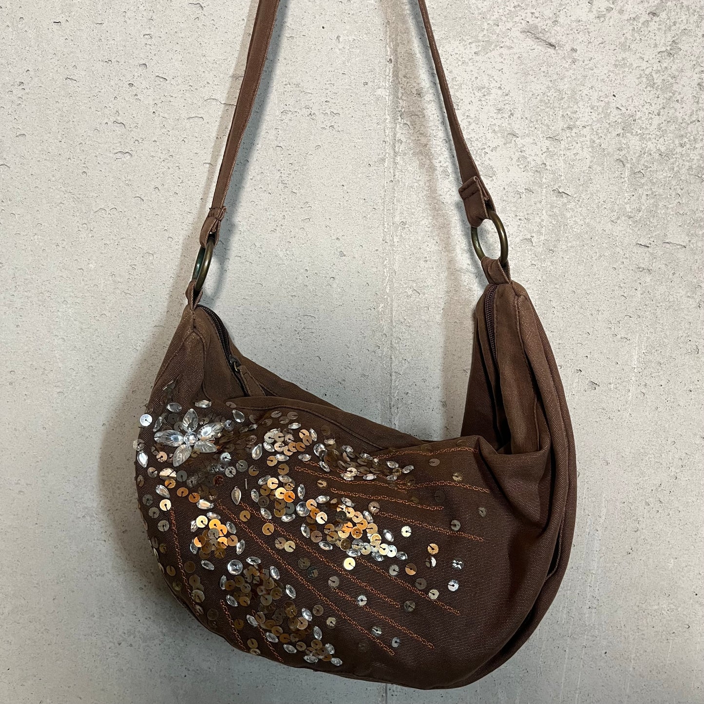Y2K Brown Sparkle Purse
