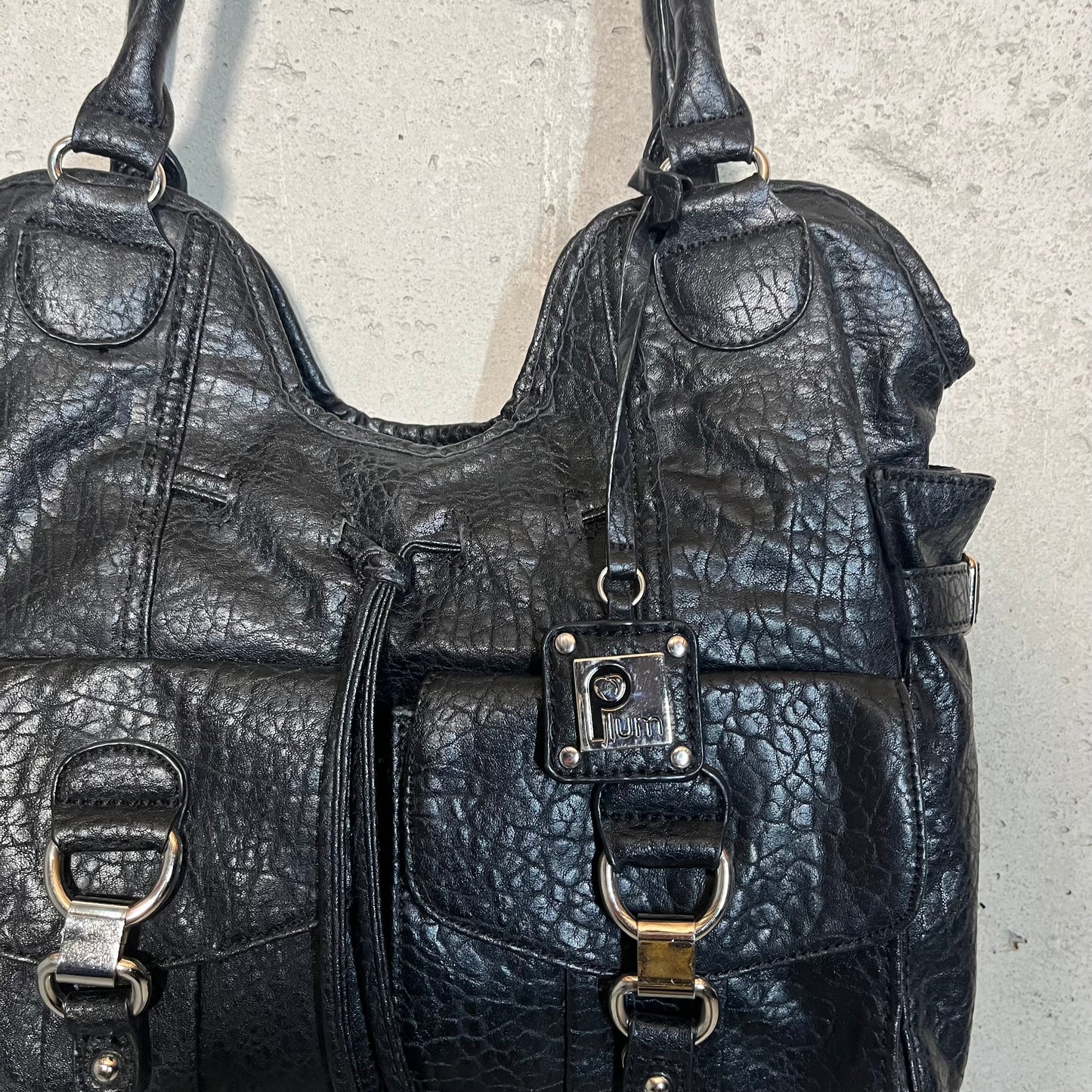 Y2K Black Buckle Purse