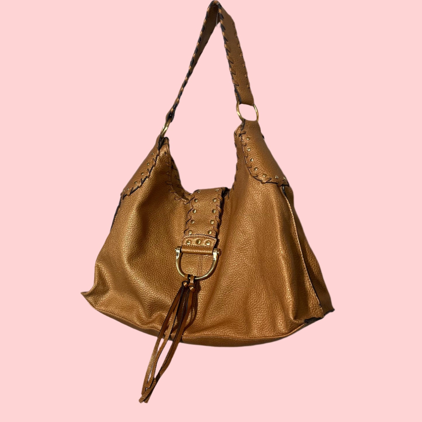 Bohemian Y2K Buckle Brown Purse