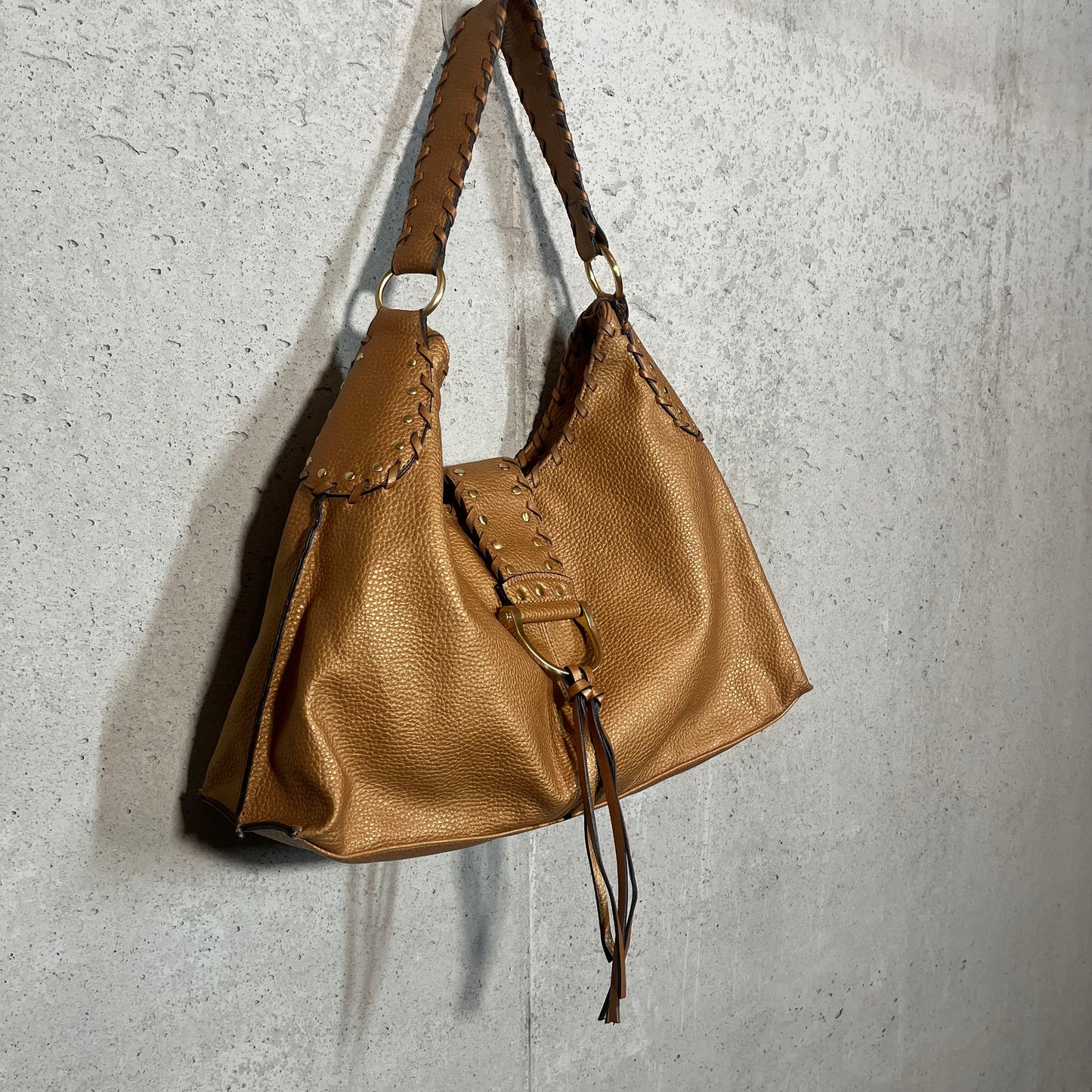 Bohemian Y2K Buckle Brown Purse