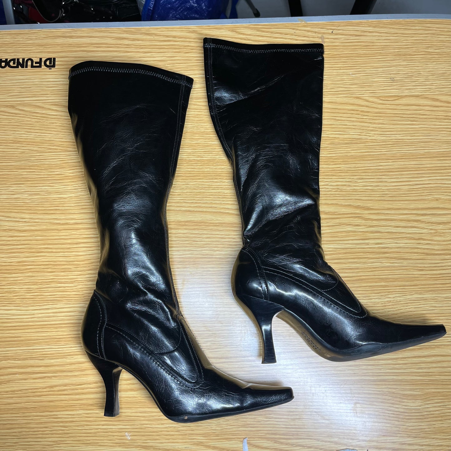 Franco Sarto All Black Leather Upper
