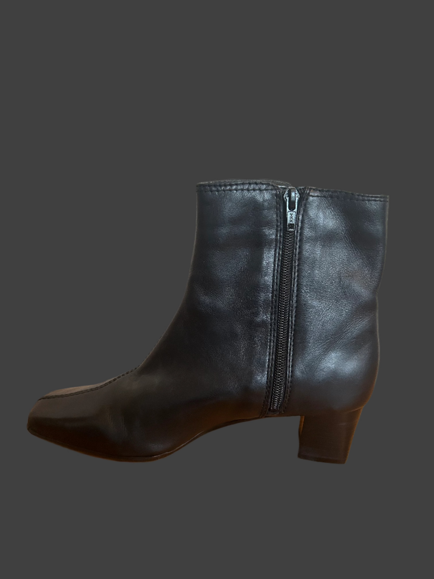 Nine West Black Leather Ankle Boots