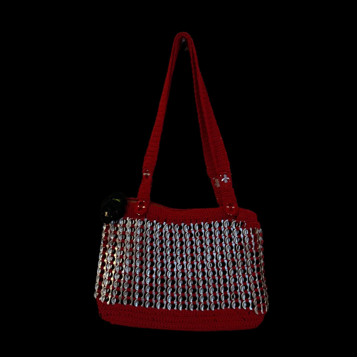 Red Metal Shoulder Mini Purse
