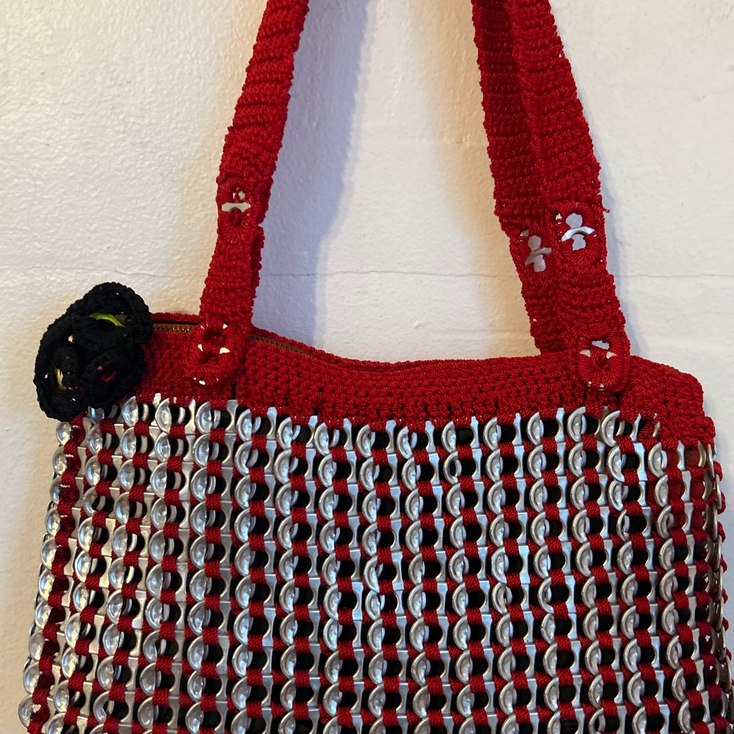 Red Metal Shoulder Mini Purse