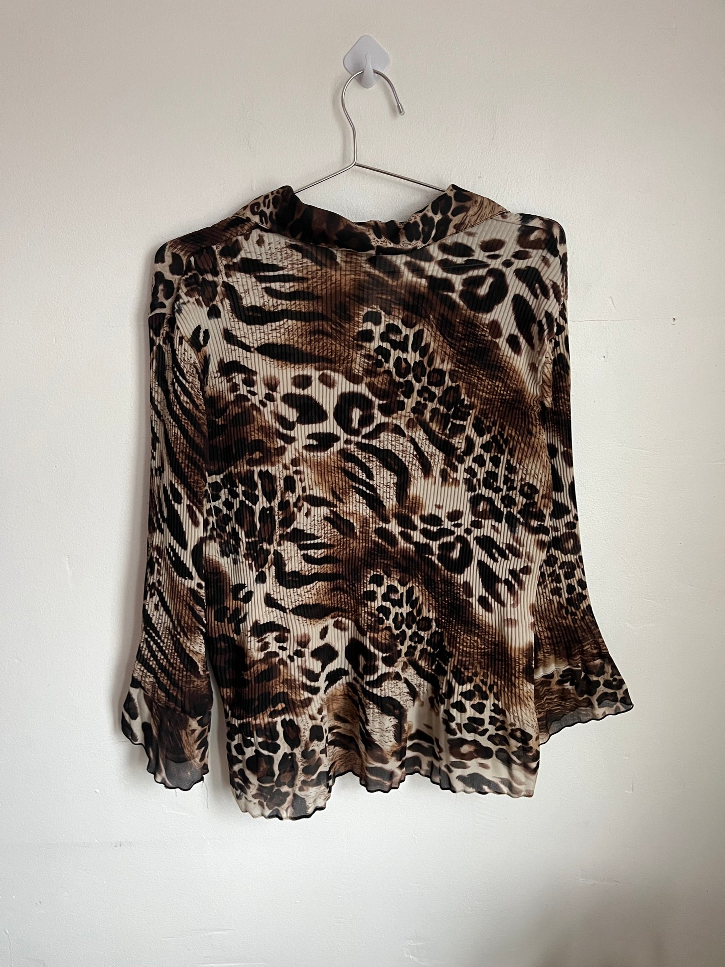 2000s Animal Print Blouse