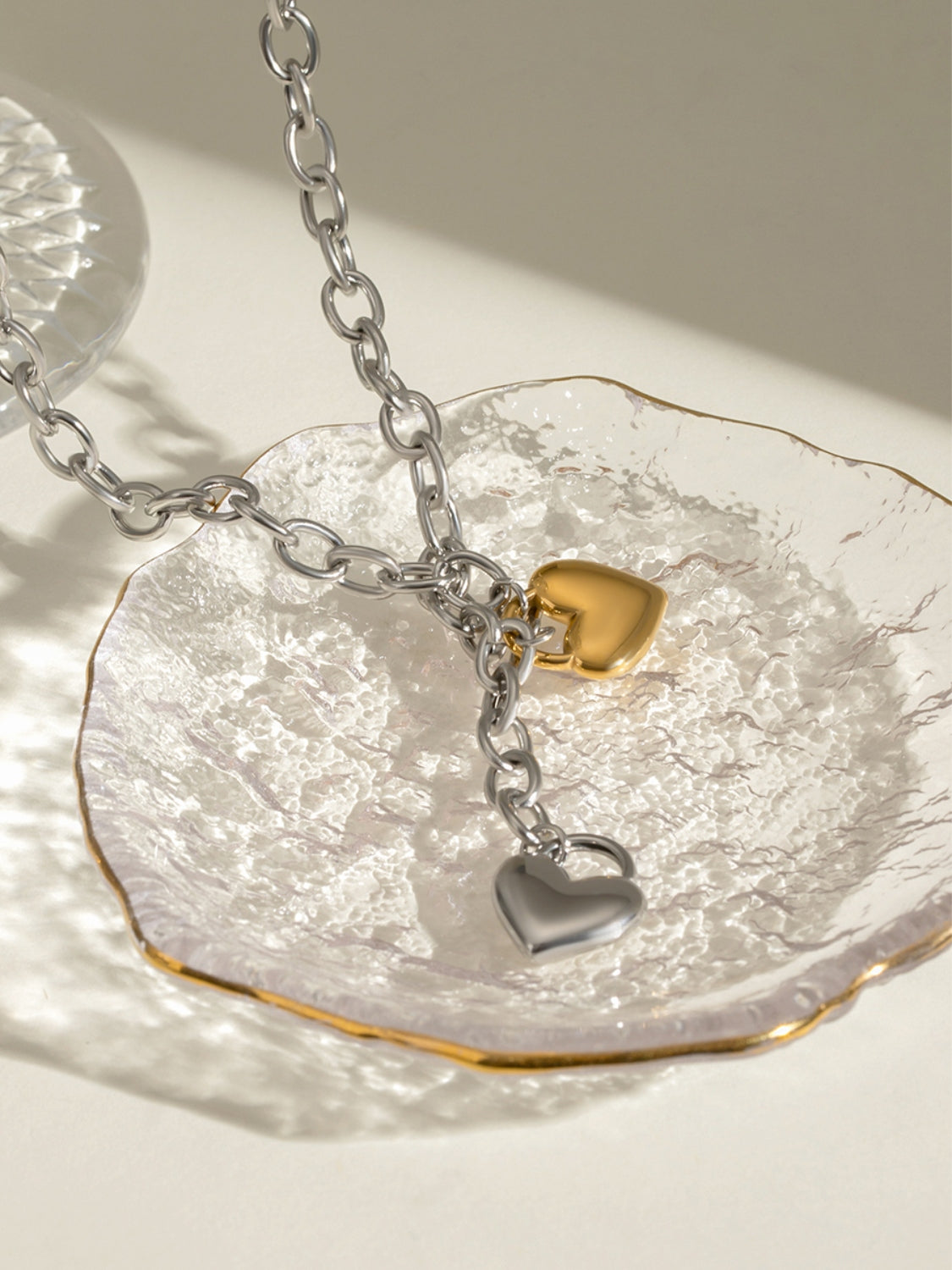 She's a Heart Breaker Steel Necklace