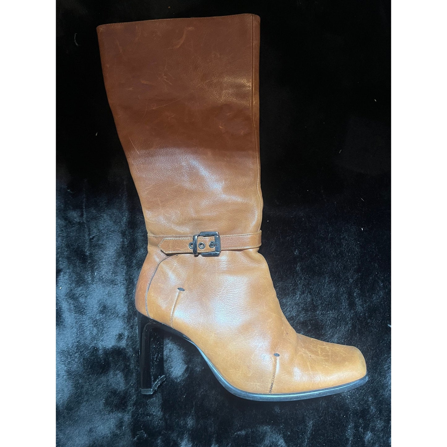 Brown stitched Long Boots Size 9