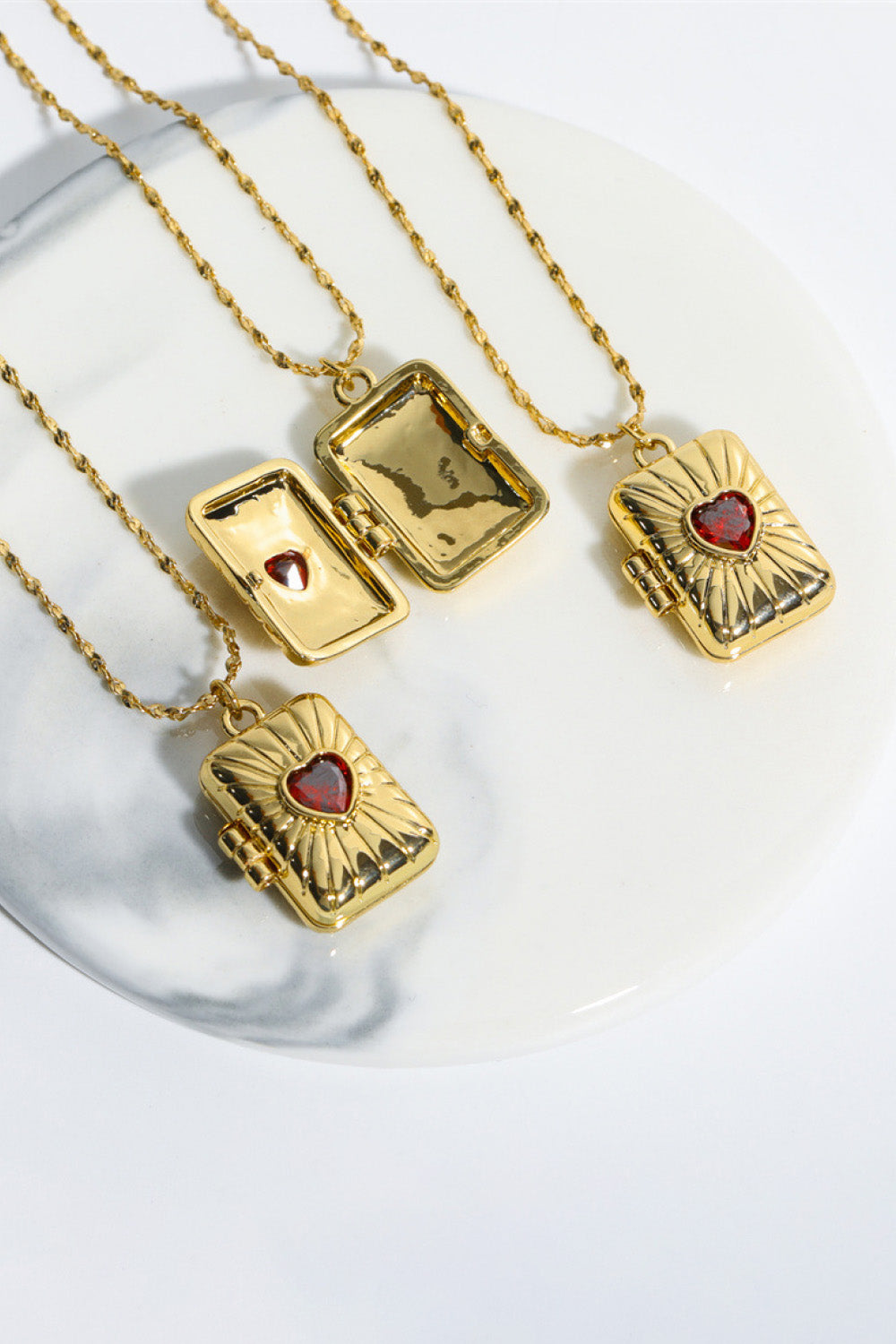 Lover Girl Heart  Box Pendant Necklace