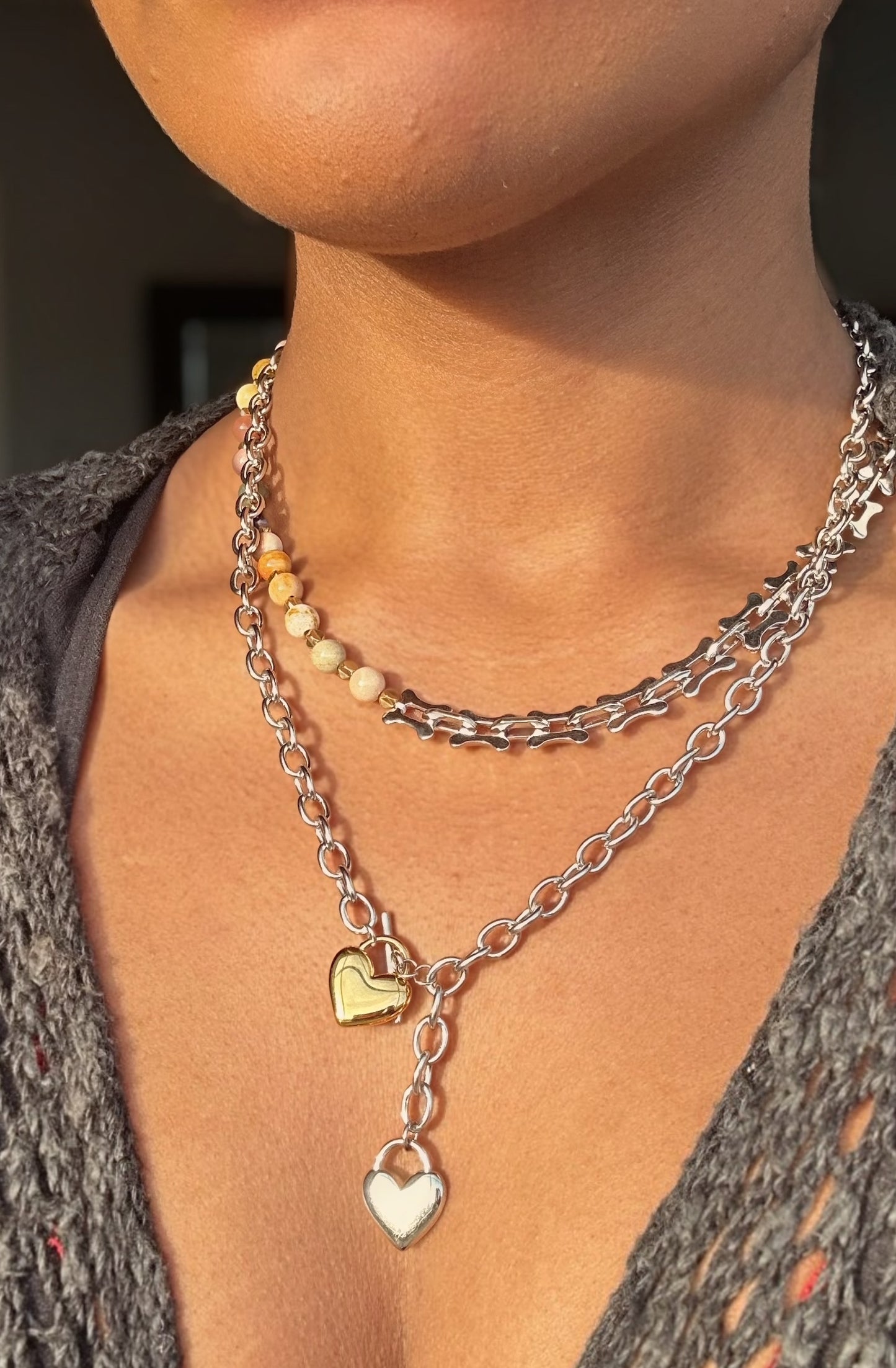 Make It Last Forever Egg Yolk Stone Necklace