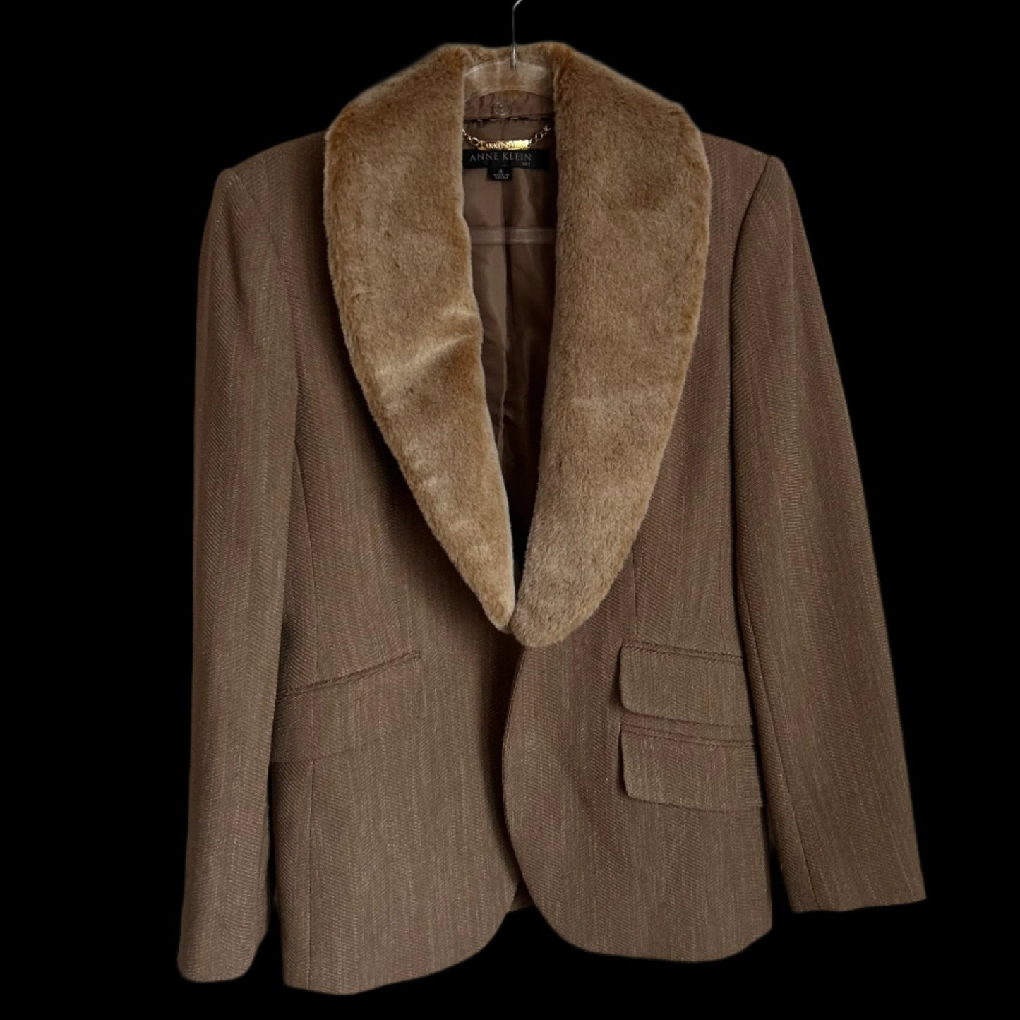 Ann Klein Fur Lining Blazer